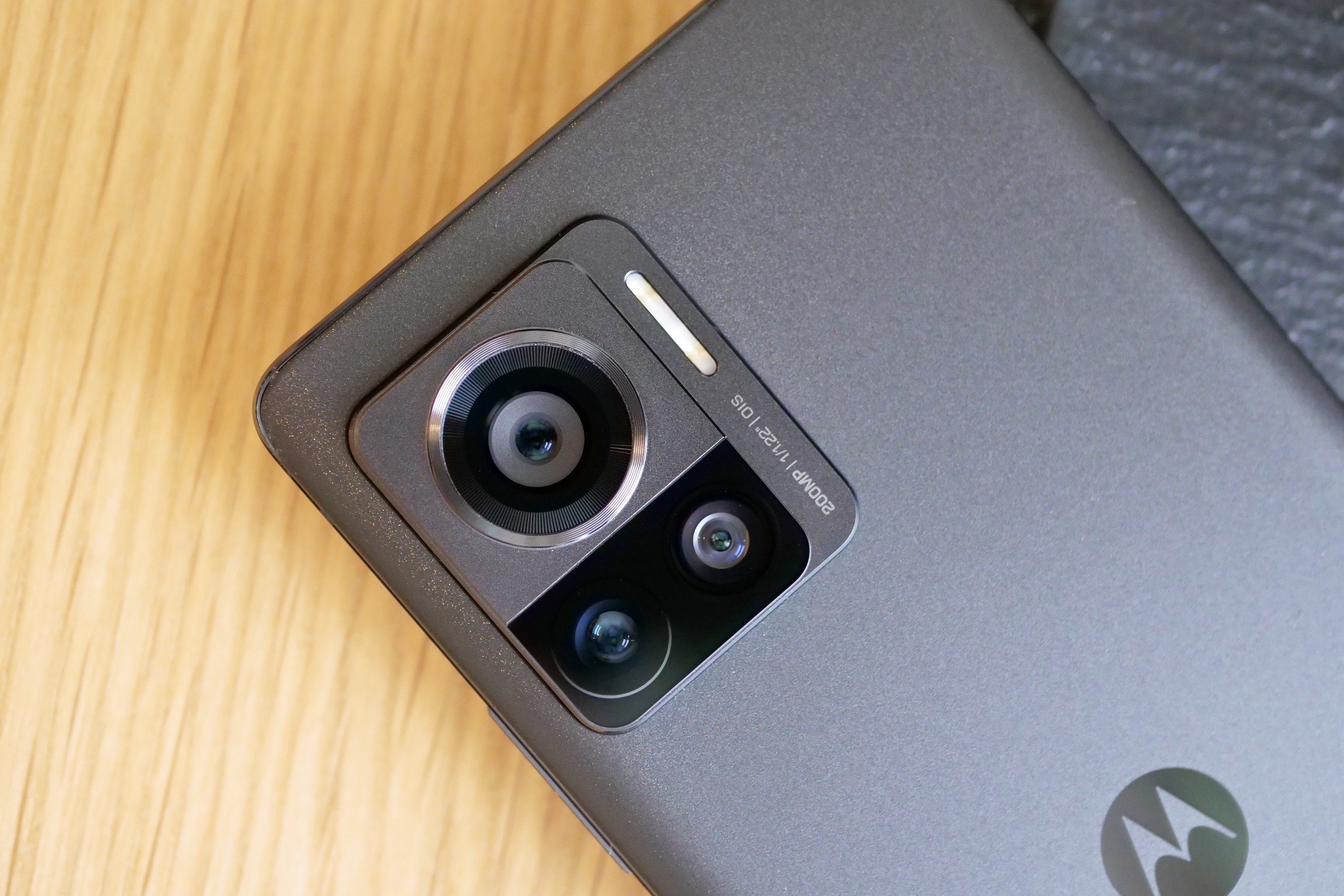 The camera on the back of the Motorola Edge 30 Ultra.