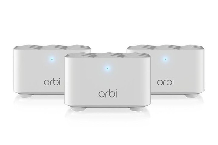 Product image of the Netgear Orbi RBK13 mesh Wi-Fi router system.