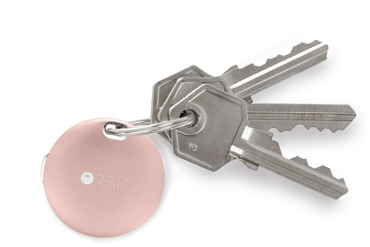 Orbit Key Finder mit angebrachten Schlüsseln.