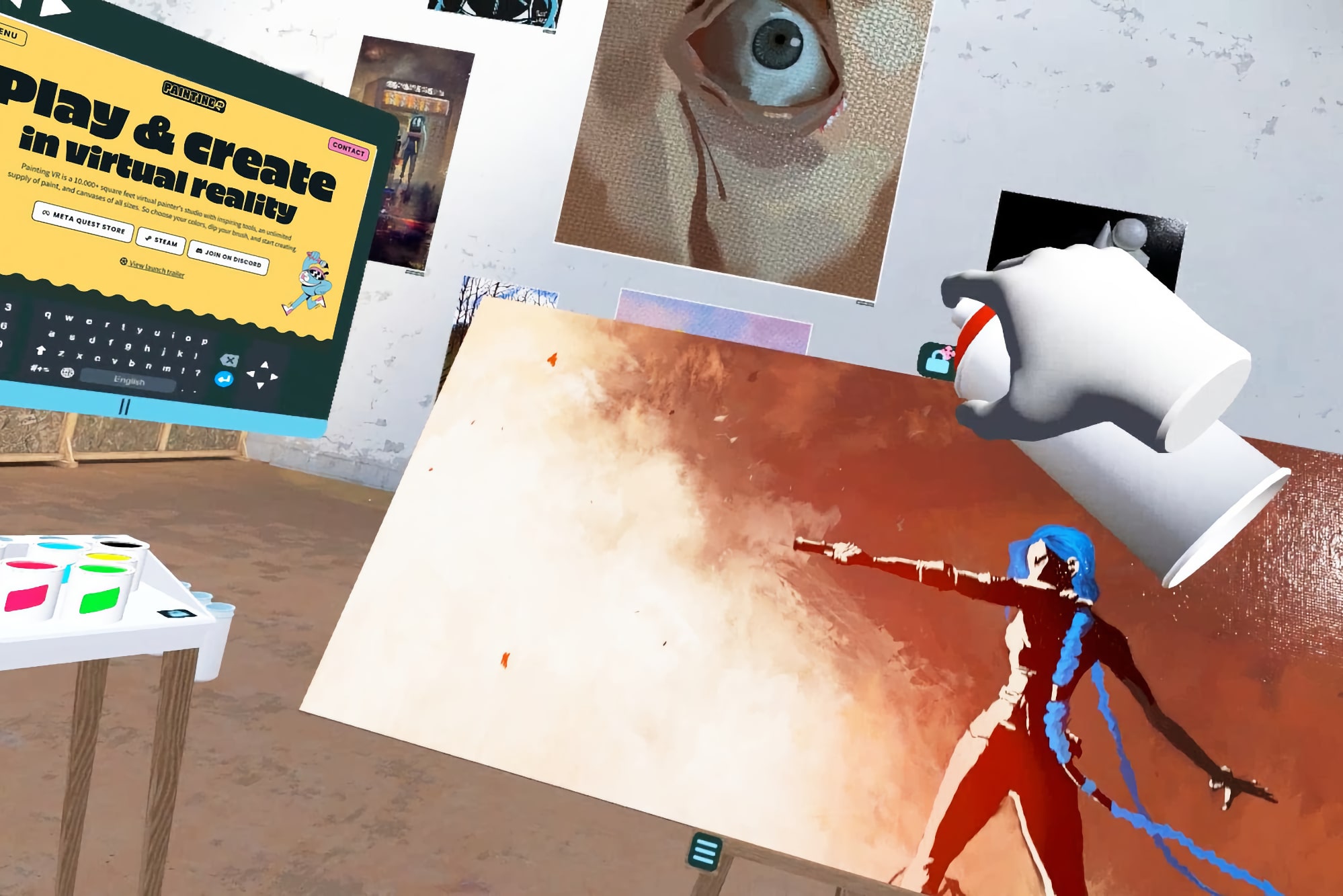 Painting VR permite que você pinte sem bagunça.