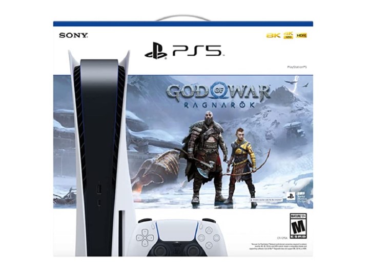 The PlayStation 5 God of War Ragnarok Bundle on a white background.