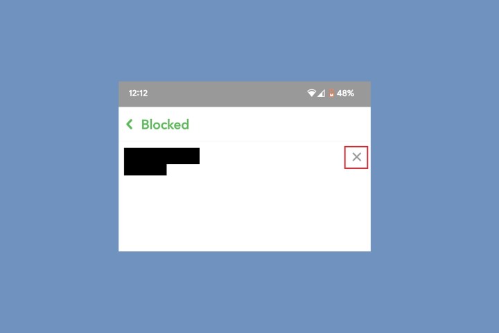 Membatalkan blokir pengguna Snapchat