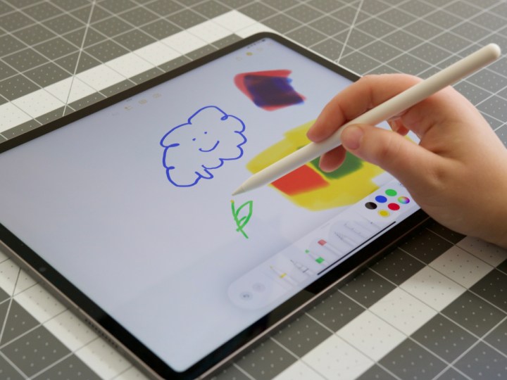 Using an Apple Pencil to draw, color, and edit on an Apple iPad.
