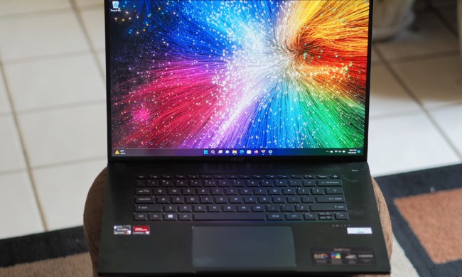 The front of the Acer Swift Edge, showing the display.