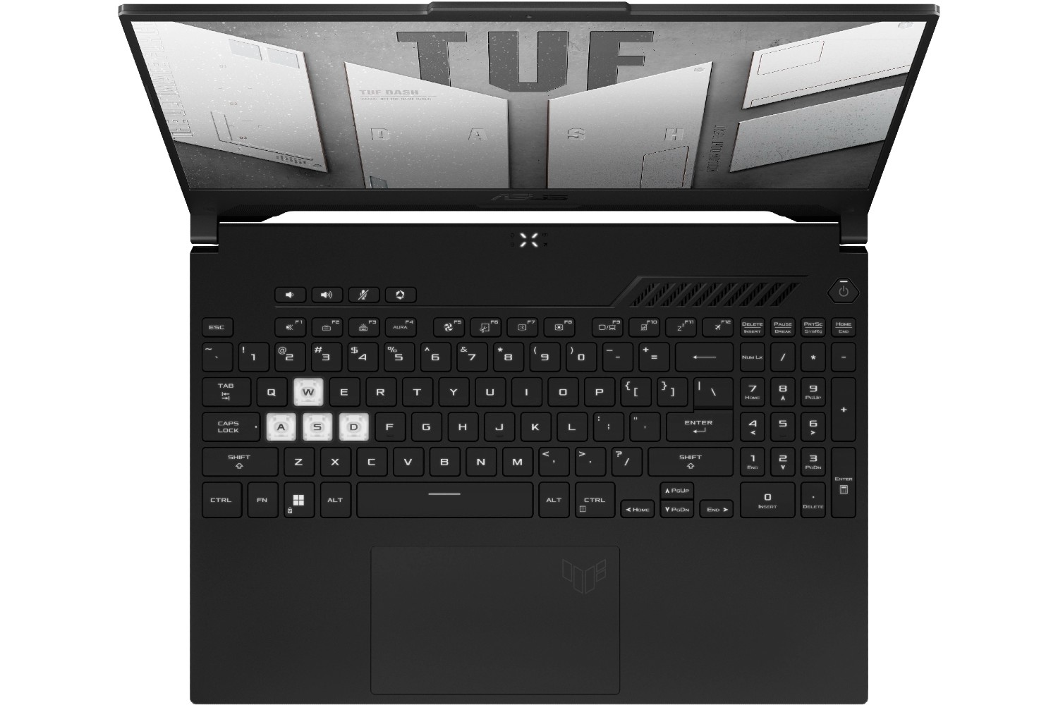 The keyboard shown on the Asus TUF Dash.