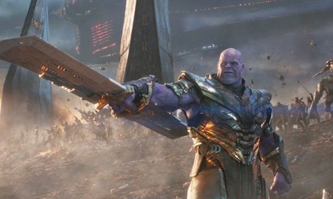 Thanos gets ready to battle in Avengers: Endgame.