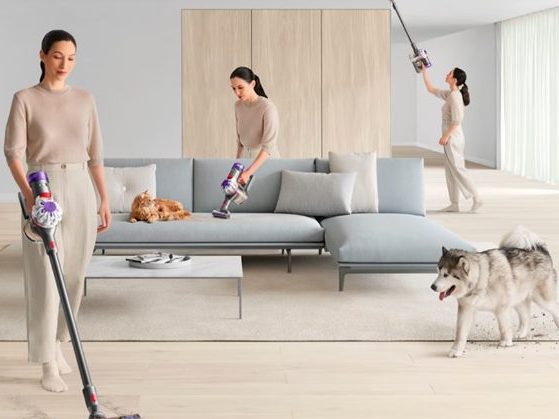 The dyson v8 cordless being used in many methods.