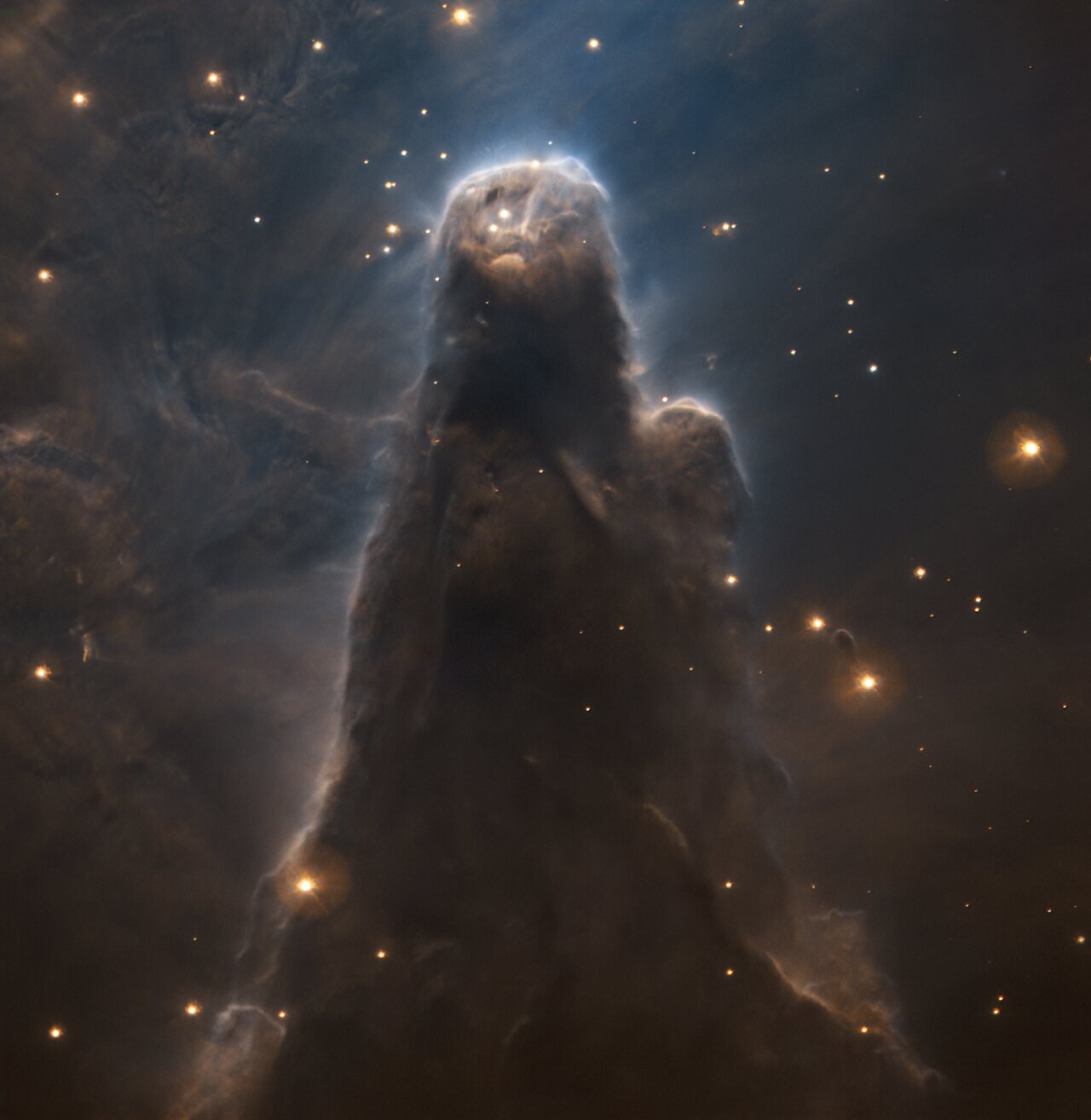 Dark pillar of the Cone Nebula captured by the VLT