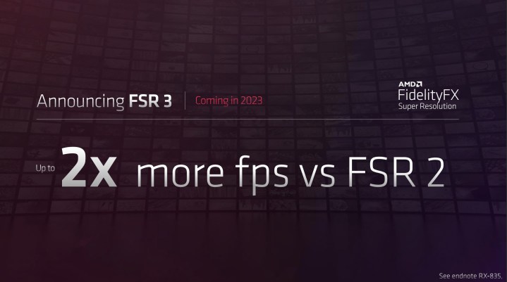 اسلاید جزئیات FSR 3 را نشان می دهد.