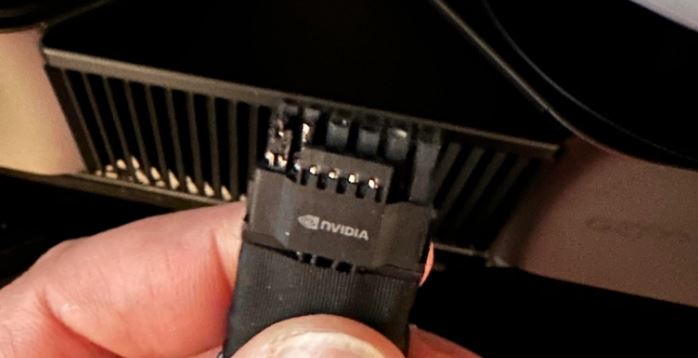 A melted RTX 4090 connector.