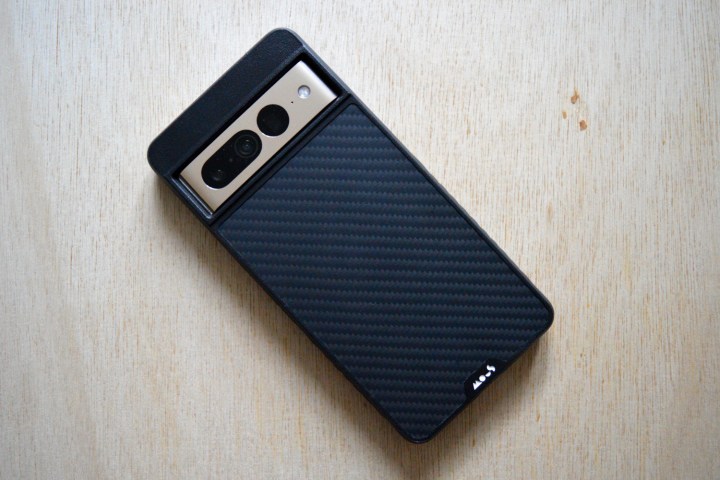 The Mous Limitless 5.0 case on a wooden background.
