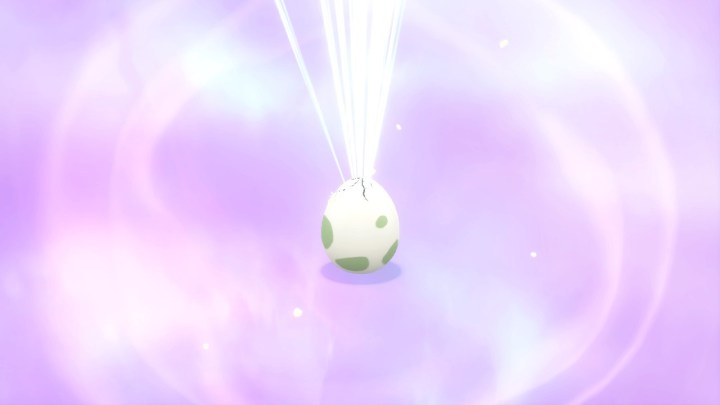 Pokémon egg hatching.