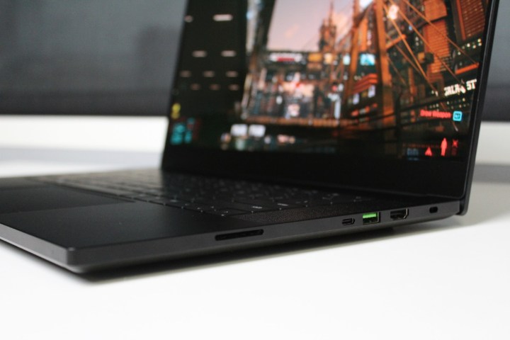 The ports on the side of the Razer Blade 15.