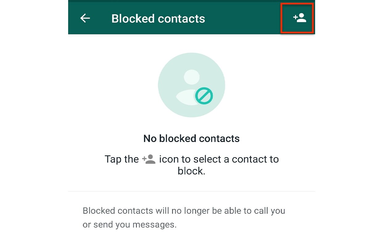 Adicione contatos à lista de bloqueio no WhatsApp.