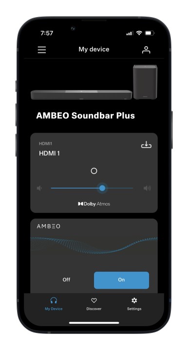 Schermata iniziale: app Sennheiser Smart Control.