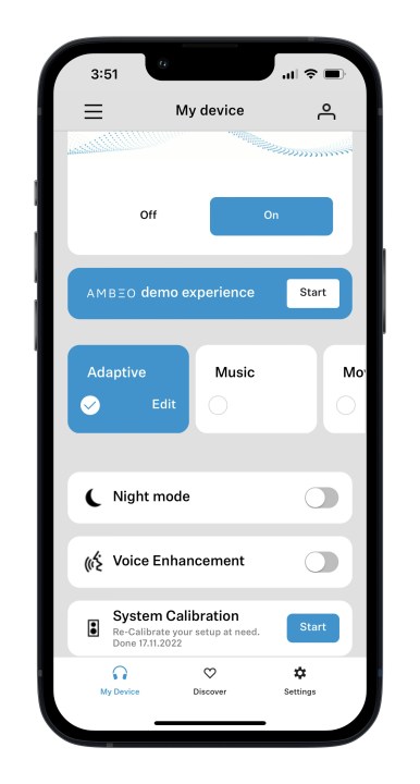 Modalità audio: app Sennheiser Smart Control.