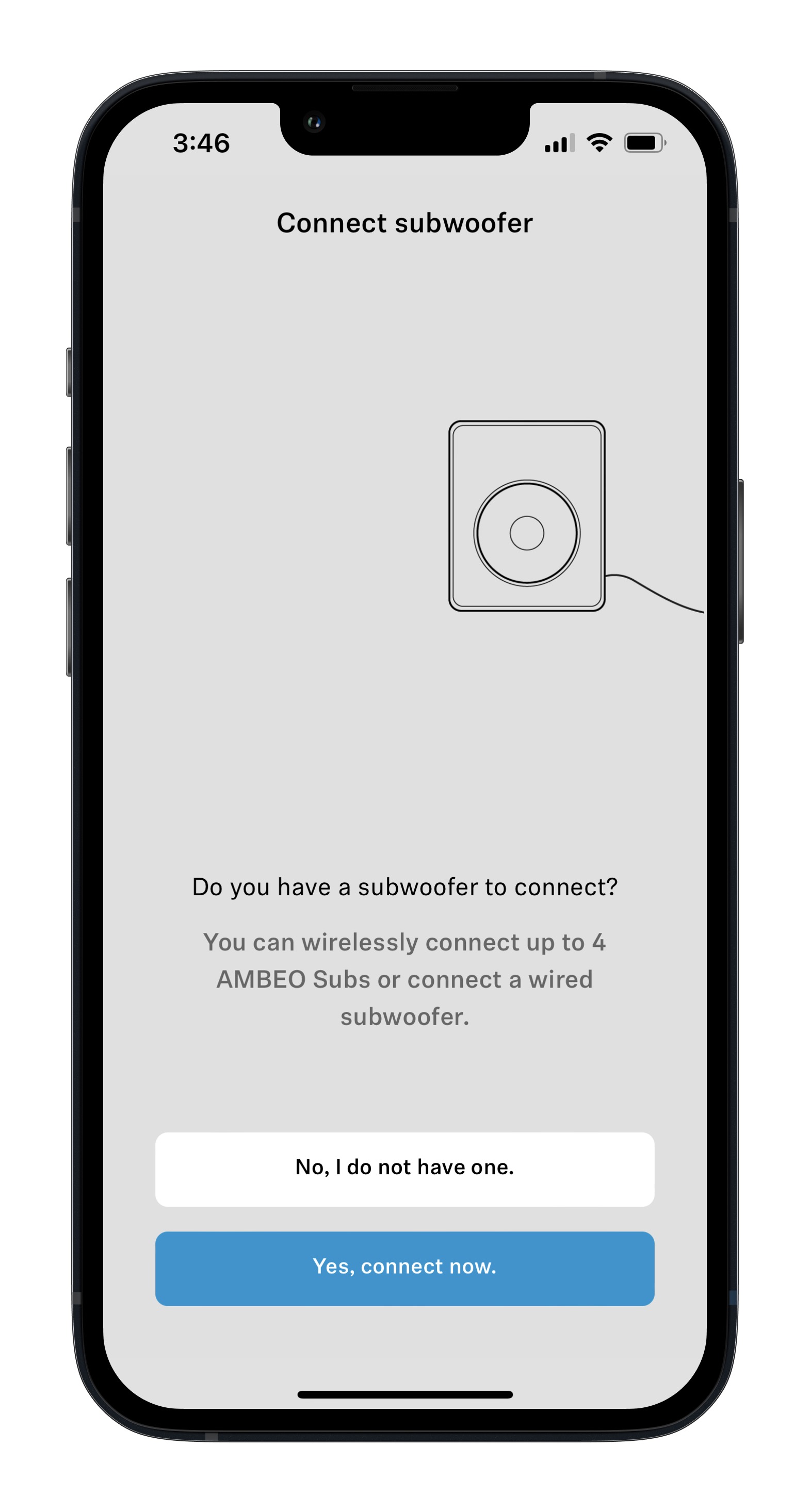 Aggiunta di un subwoofer: app Sennheiser Smart Control.