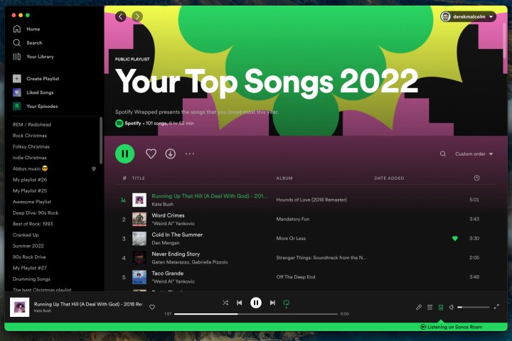 Spotify concluyó las mejores canciones de 2022.