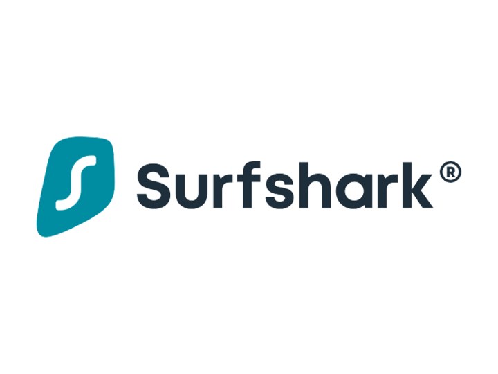 Surfshark logo on white background.