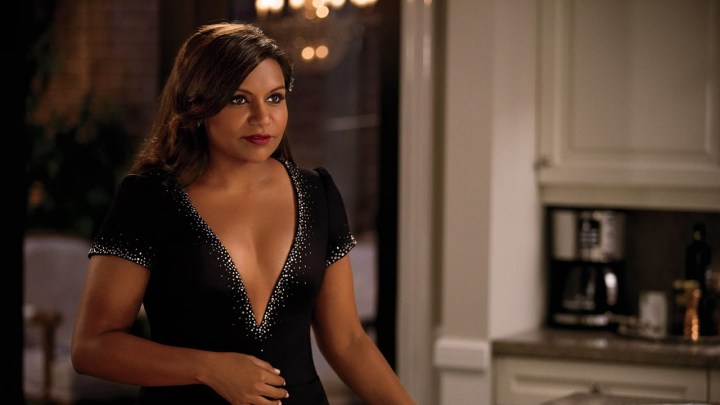 Mindy Kaling in a low-cut top on The Mindy Project.