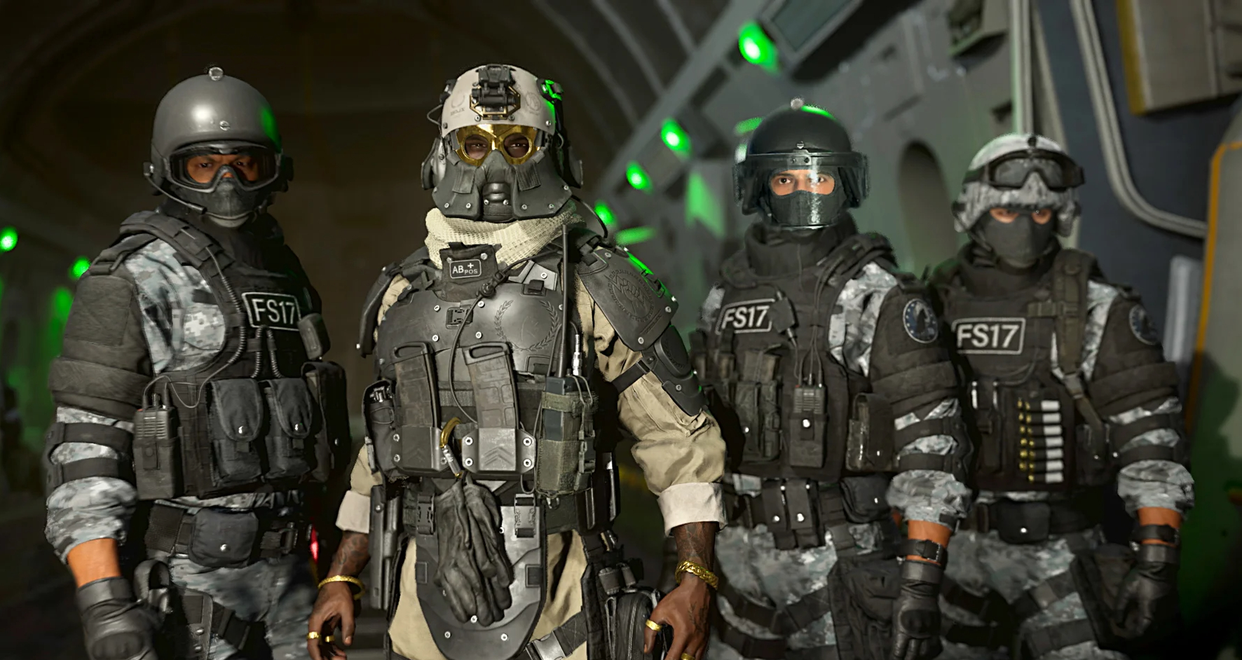 Personagens usando armadura em Warzone 2.0.