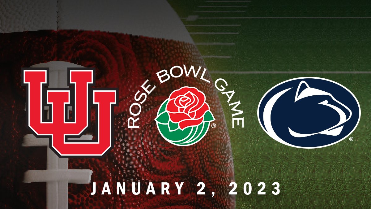 Logotipo para el Rose Bowl Game entre Utah y Penn State.