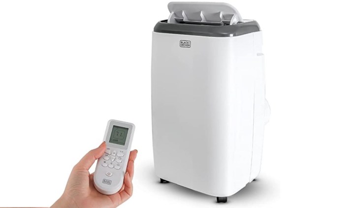 Black and Decker portable AC in white.