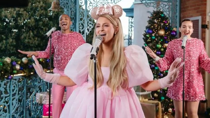 Meghan Trainor sings in Disney's Magical Parade.