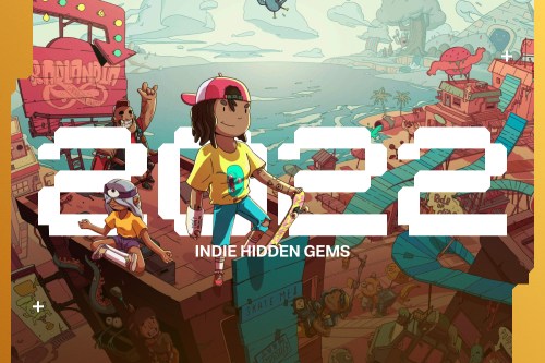 An OlliOlli World skateboarder stands in front of text that says 2022 Indie Hidden Gems.