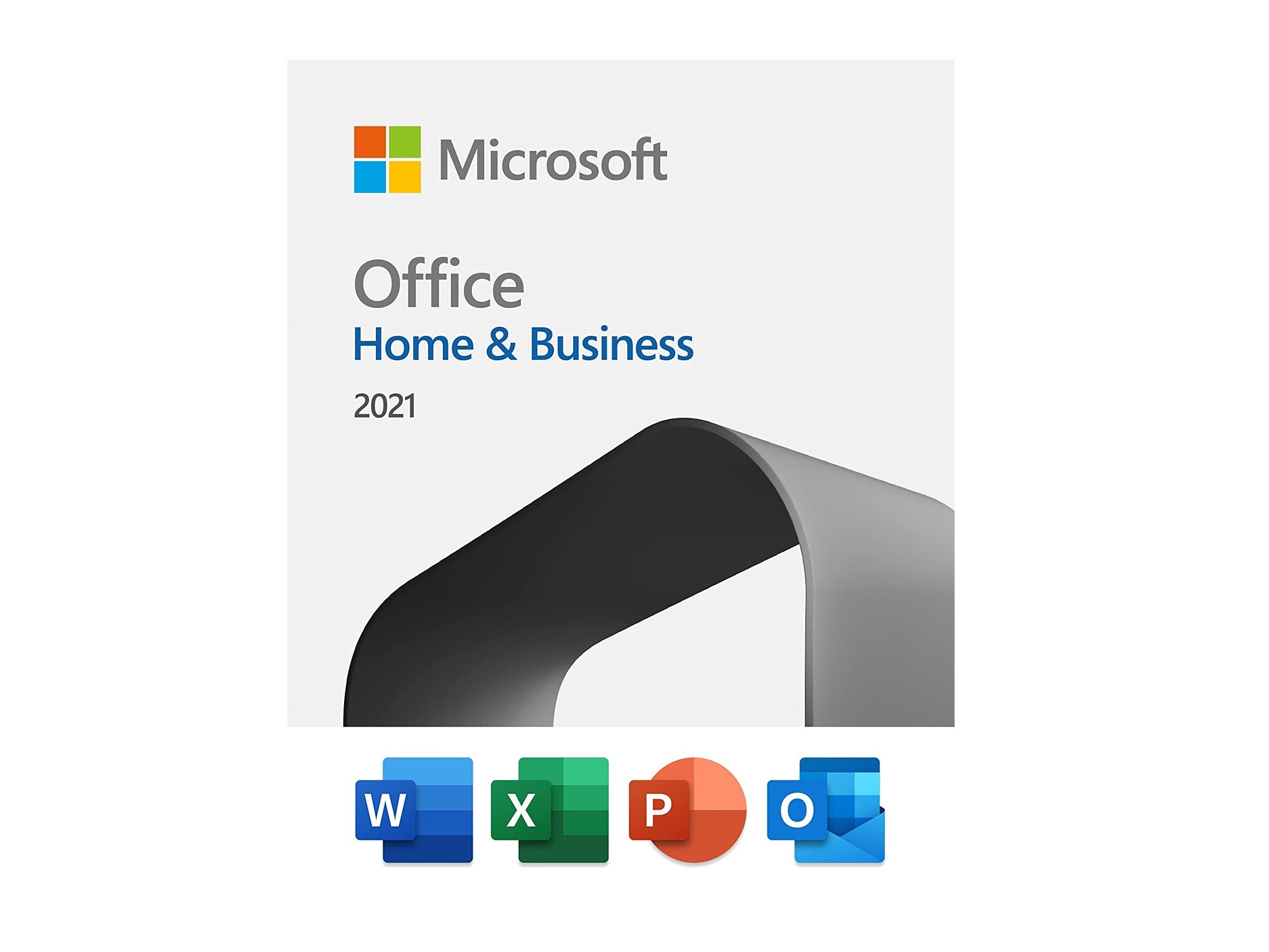 Microsoft Office Home & Business 2021 local license cover image.