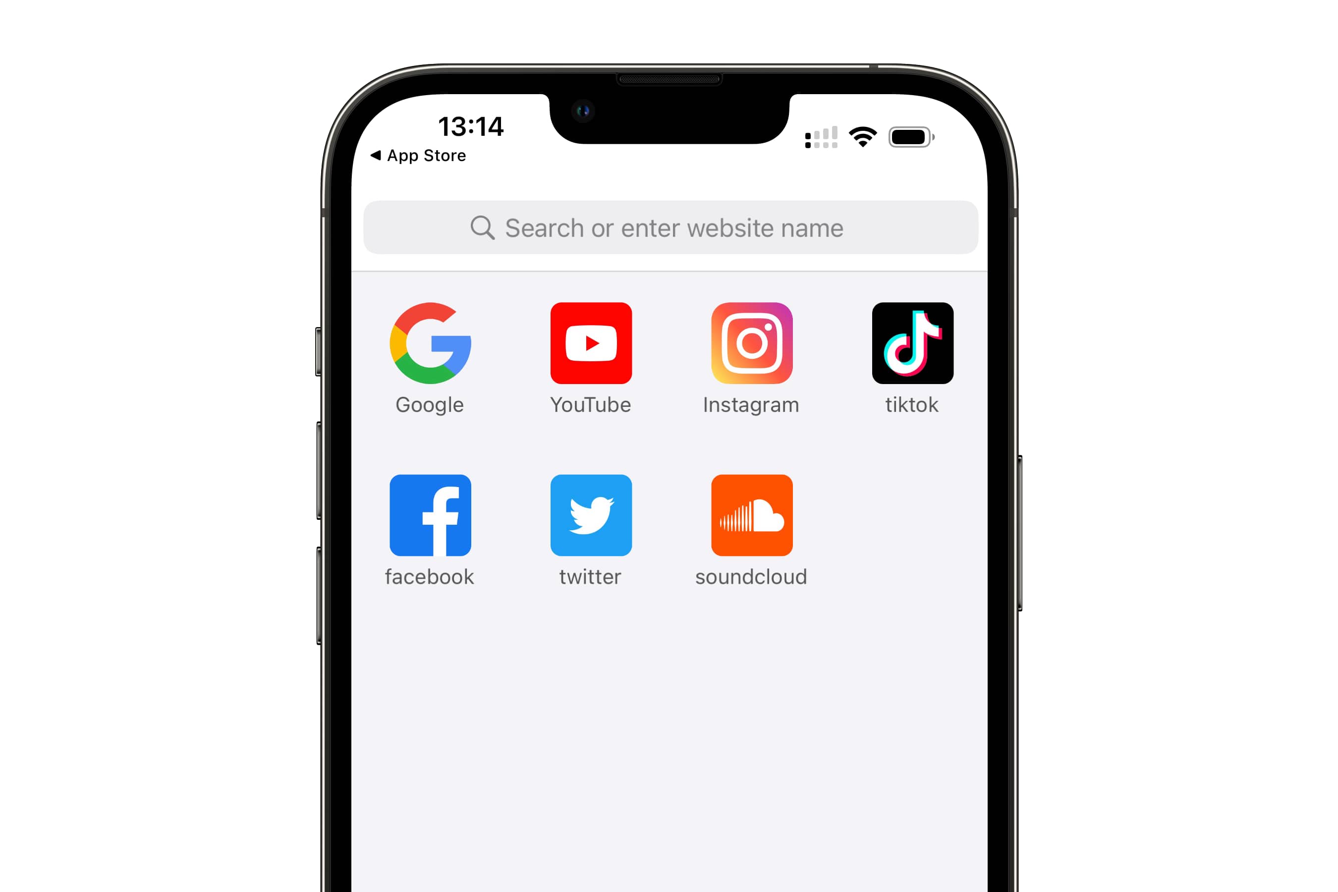 iPhone mit Browser in Offline-YouTuber-Downloader-App.