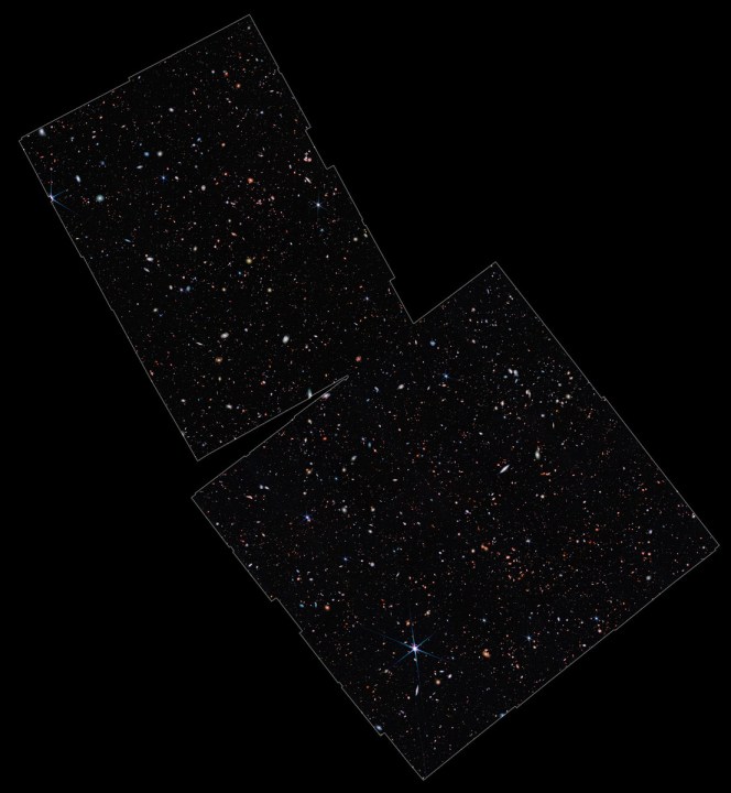 A region of study by the JWST Advanced Deep Extragalactic Survey (JADES). 