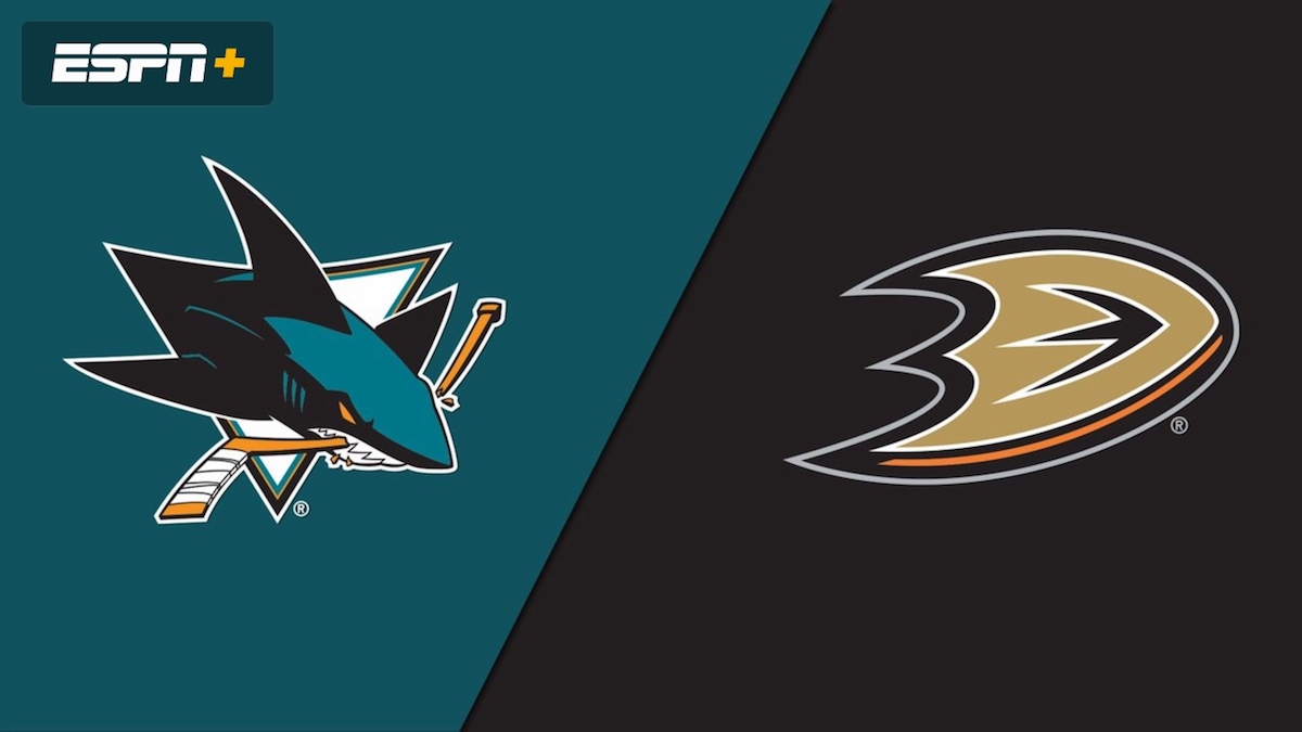Logos der San Jose Sharks und der Anaheim Ducks.