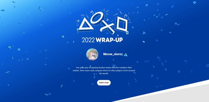 Home page for 2022 PlayStation Wrap-Up.