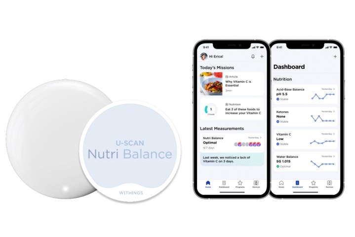 Withings U-Scan with the Nutri Balance cartridge.