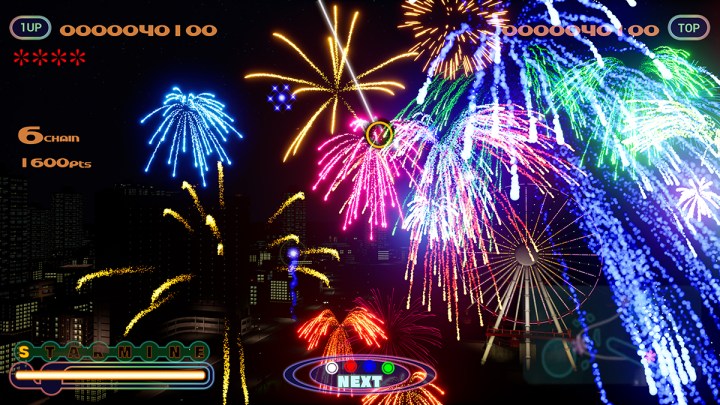 Fireworks explode in Fantavision 202X.
