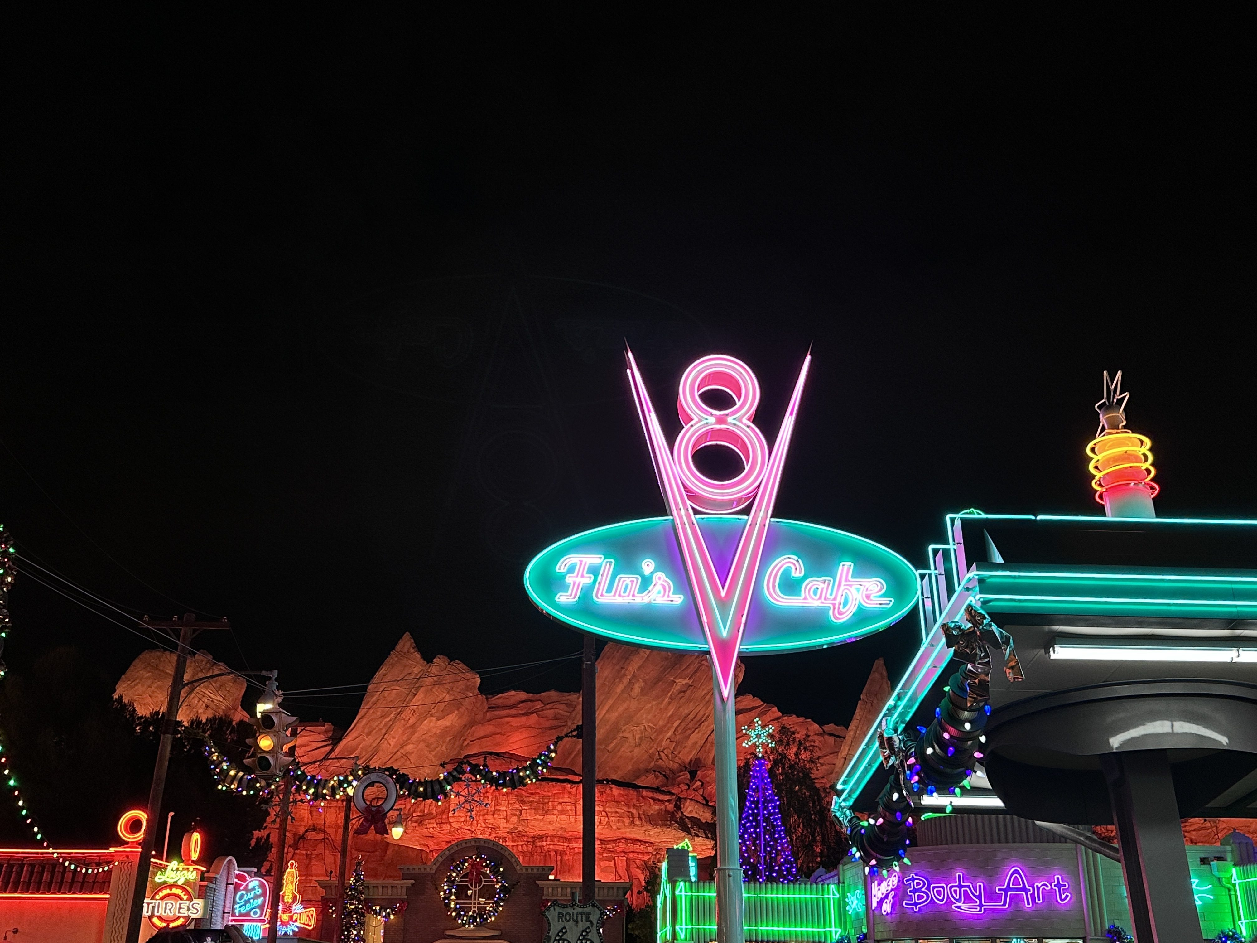 Flo's V8 Cafe neon sign cool style