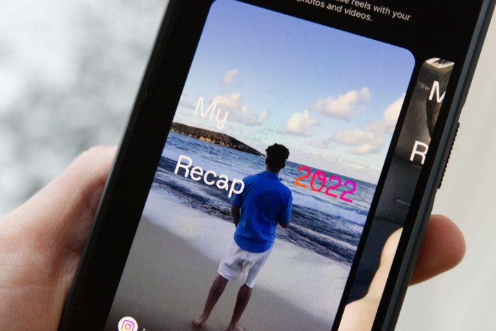 Instagram 2022 Recap Reel en un iPhone.