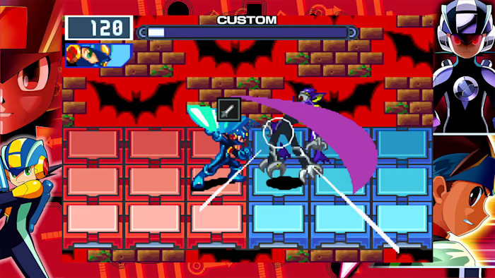Mega Man fights an enemy in Mega Man Battle Network Legacy Collection.