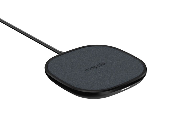 The Mophie 15-watt wireless charging pad against a white background.
