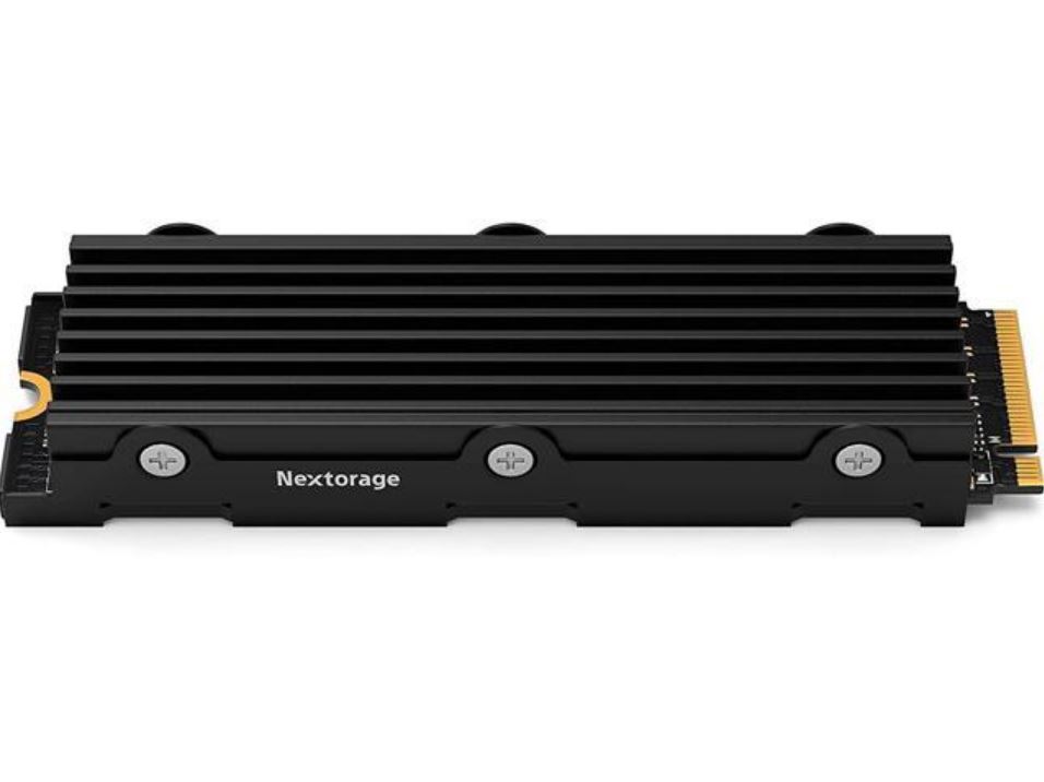 A black SSD from Nextorage.