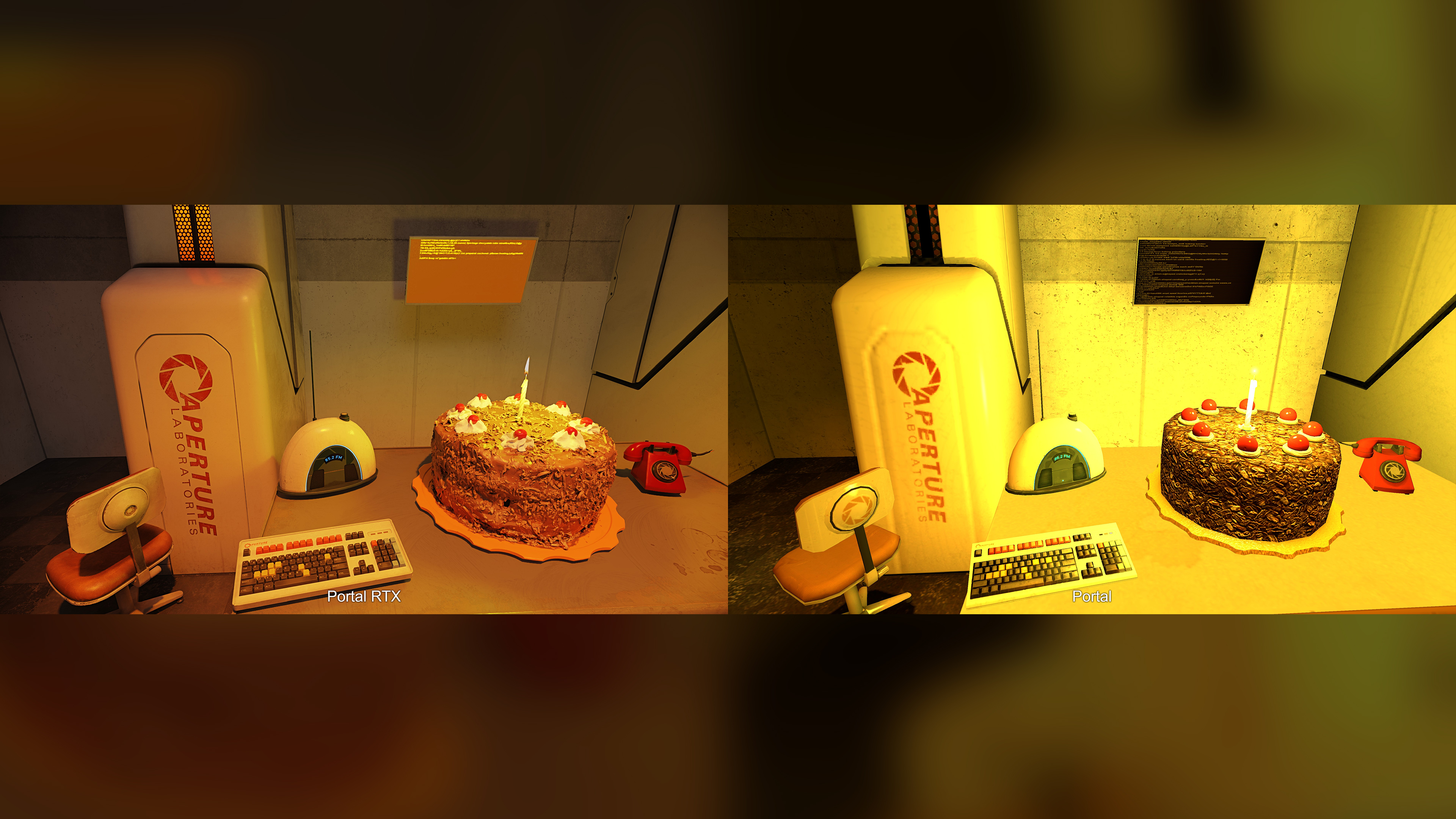 Comparação Cake Portal RTX com Poral.