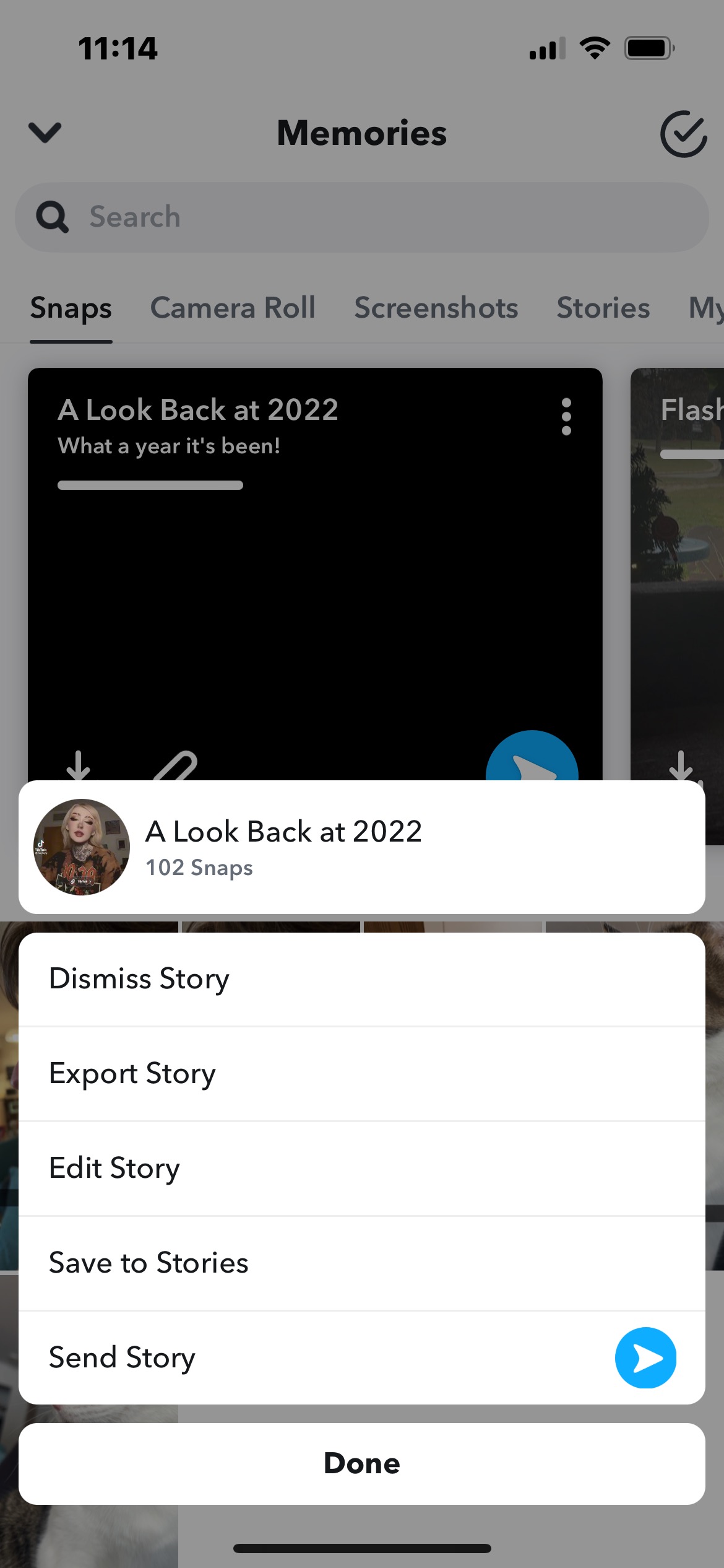 Resumo do final do ano do Snapchat 2022.