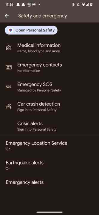 Android 13 AMBER Alerts screen.