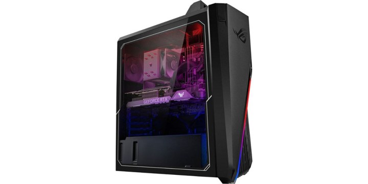 The Asus ROG Gaming PC at a side angle.