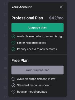 The ChatGPT Pro Pricing Model as of Jan 2023.