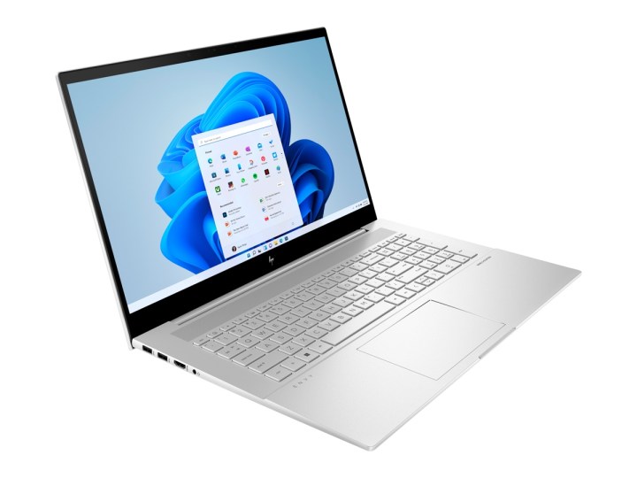 A side profile of the HP Envy 17-inch laptop against a white background.
