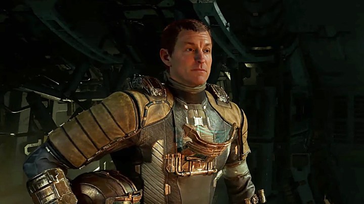 Issac Clarke démasqué dans Dead Space Remake.