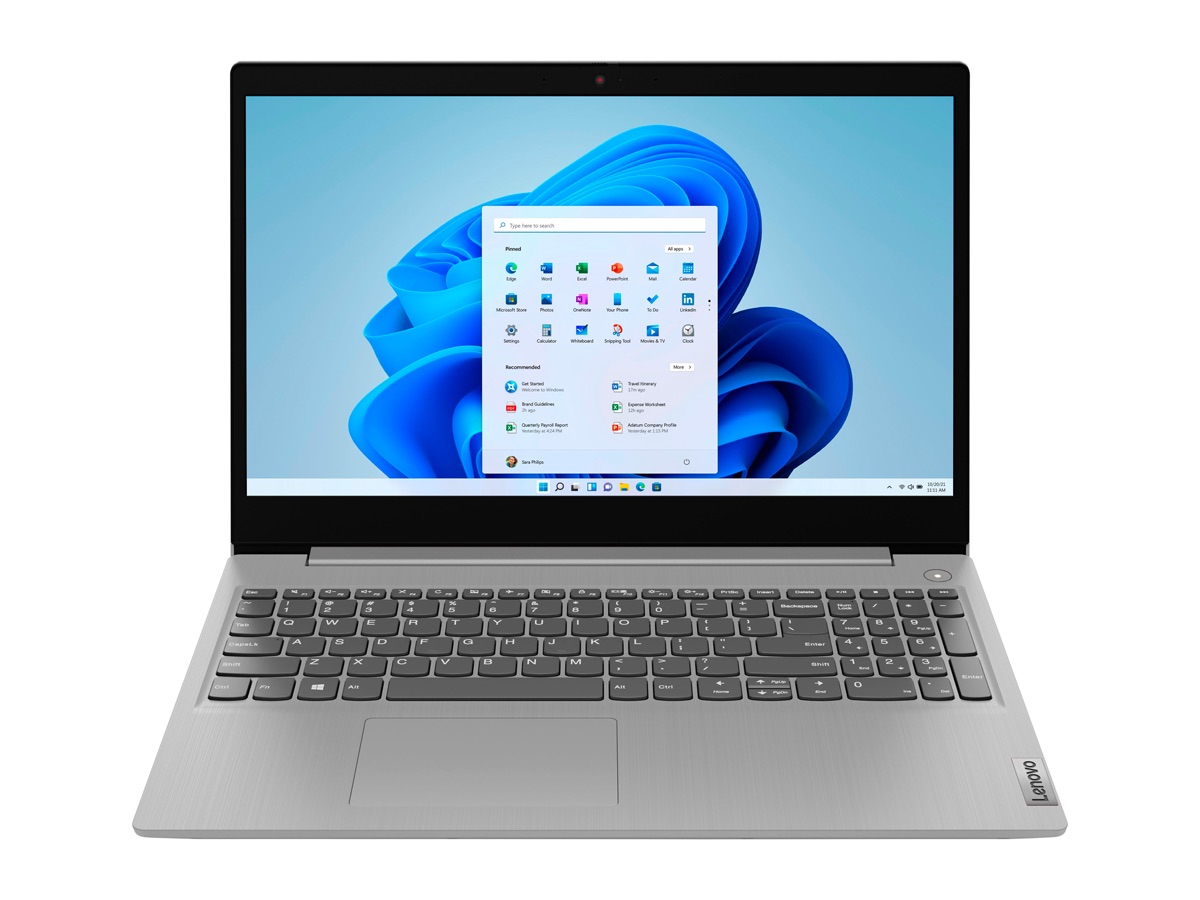 The Lenovo IdeaPad 3i touchscreen laptop against a white background.