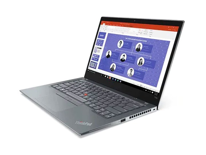 Lenovo ThinkPad T14s on white background.